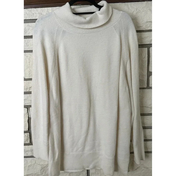 Encore by Idina Menzel Women's Top Sweater Sz XL Cowl Neck Cloud Ivory A550328 - Picture 1 of 8